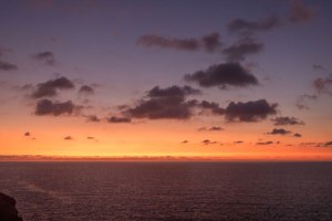 Peleponnes - Sonnenuntergang über dem Meer